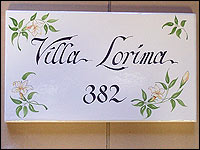 PLAQUE DE VILLA - LAVE EMAILLEE SALERNES VAR